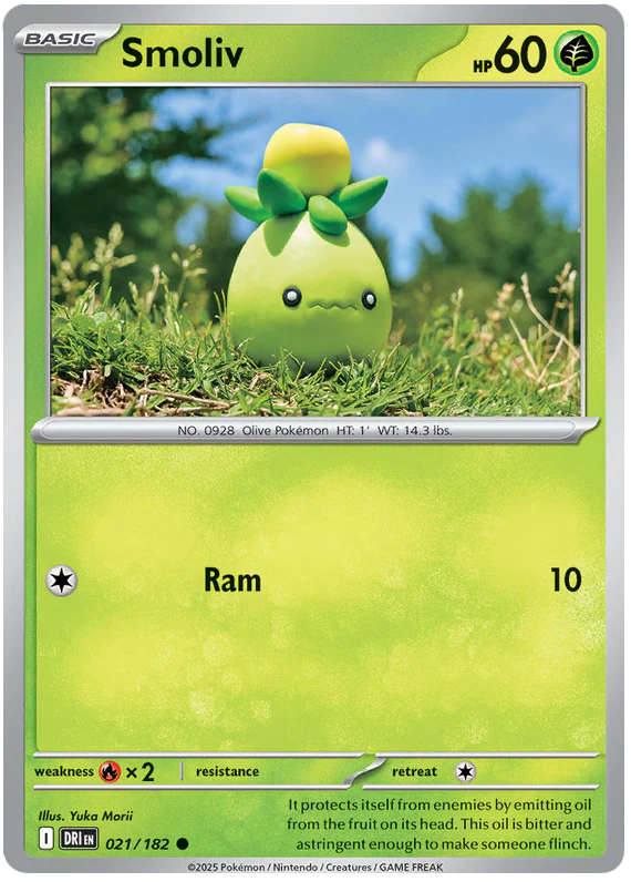 Smoliv 021/182 Common Pokemon Card (Scarlet & Violet Destined Rivals)
