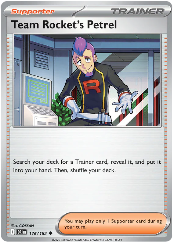 Team Rocket's Petrel 176/182 Uncommon Pokemon Card (Scarlet & Violet Destined Rivals)