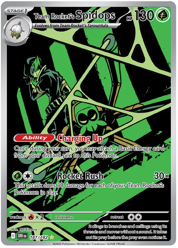 Team Rocket's Spidops 187/182 Illustration Rare Pokemon Card (Scarlet & Violet Destined Rivals)