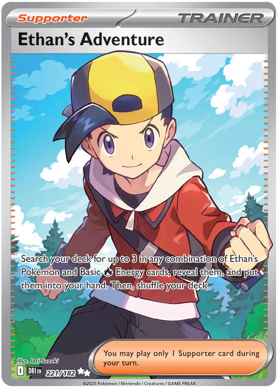 Ethan's Adventure 221/182 Ultra Rare Pokemon Card (Scarlet & Violet Destined Rivals)