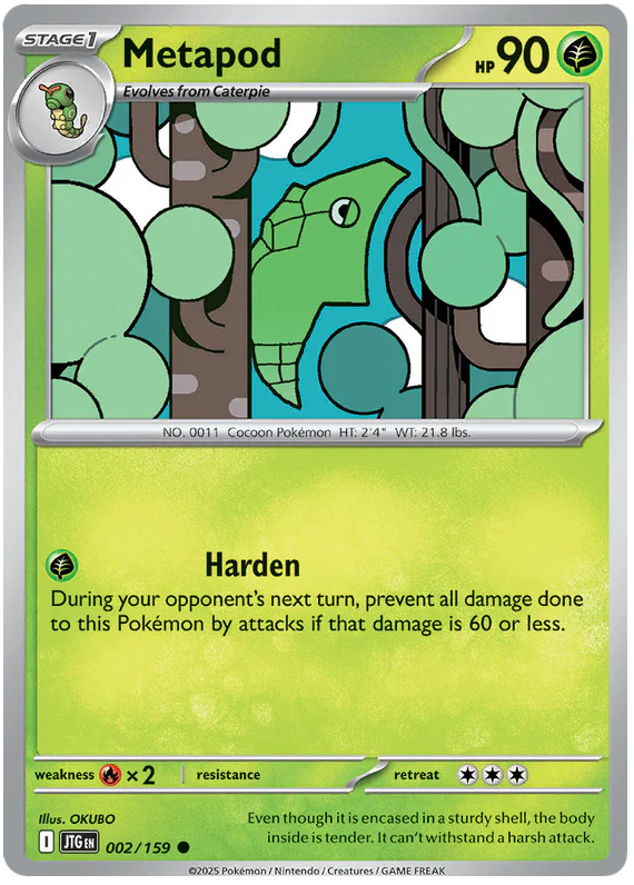 Metapod 002/159 Common Pokemon Card (Scarlet & Violet Journey Together)