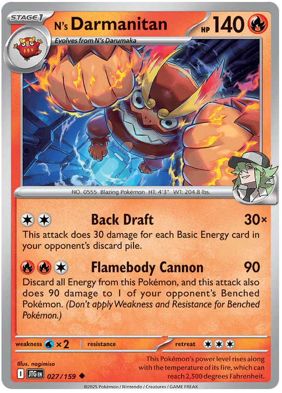 N's Darmanitan 027/159 Uncommon Pokemon Card (Scarlet & Violet Journey Together)