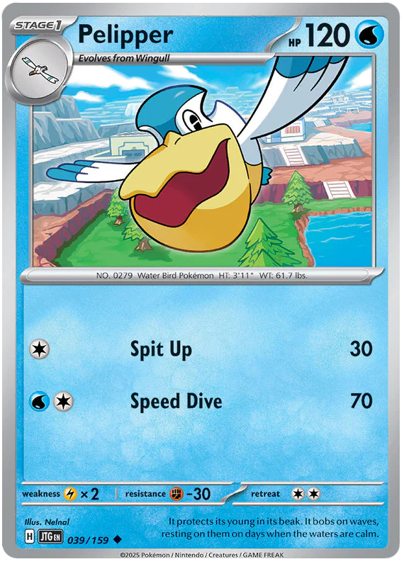Pelipper 039/159 Uncommon Pokemon Card (Scarlet & Violet Journey Together)