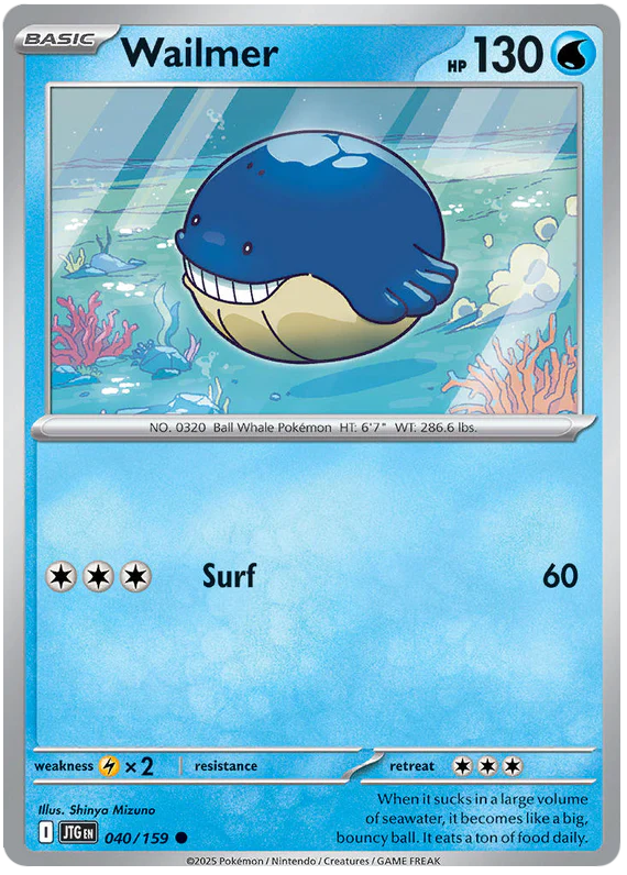 Wailmer 040/159 Common Pokemon Card (Scarlet & Violet Journey Together)