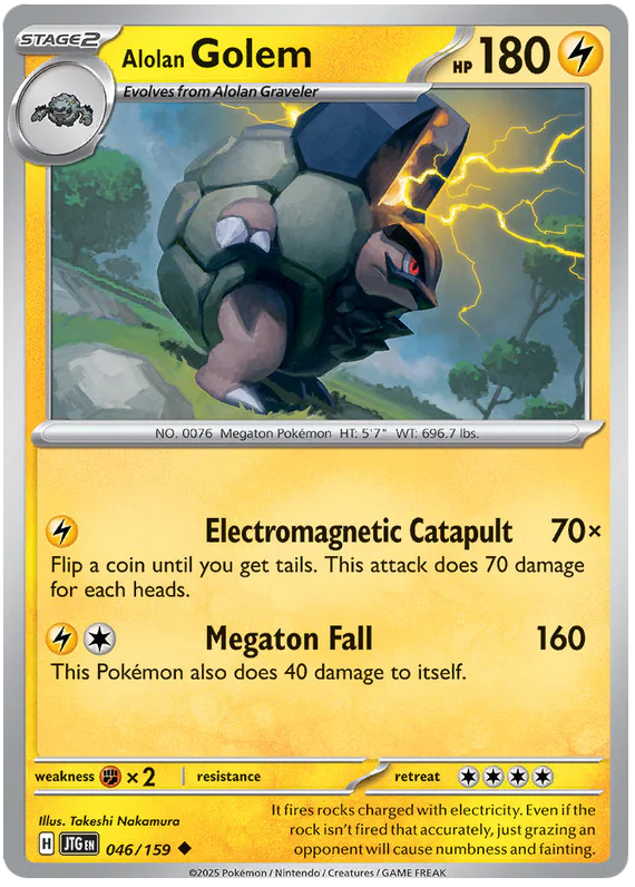 Alolan Golem 046/159 Uncommon Pokemon Card (Scarlet & Violet Journey Together)