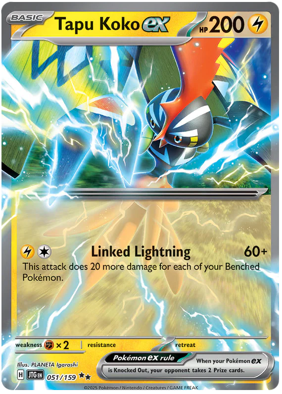Tapu Koko ex 051/159 Double Rare Pokemon Card (Scarlet & Violet Journey Together)