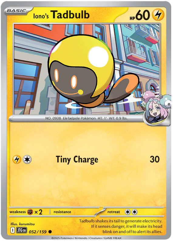 Iono's Tadbulb 052/159 Common Pokemon Card (Scarlet & Violet Journey Together)