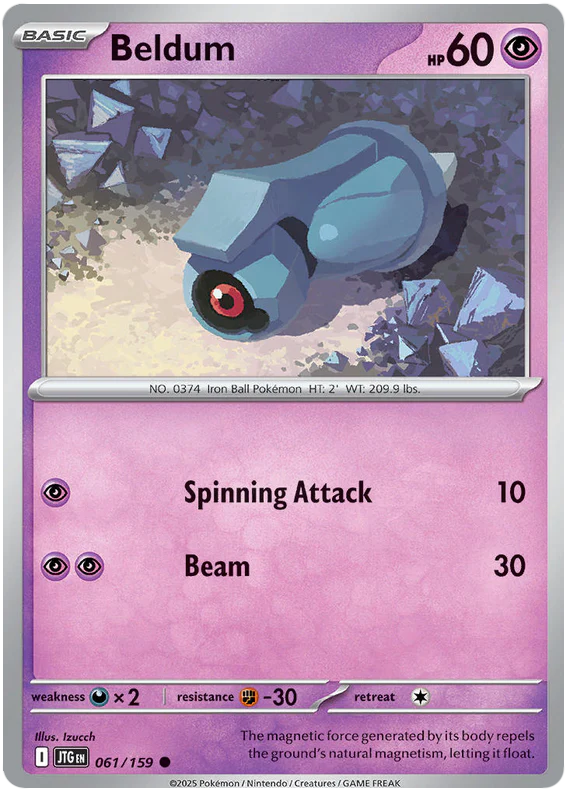 Beldum 061/159 Common Pokemon Card (Scarlet & Violet Journey Together)