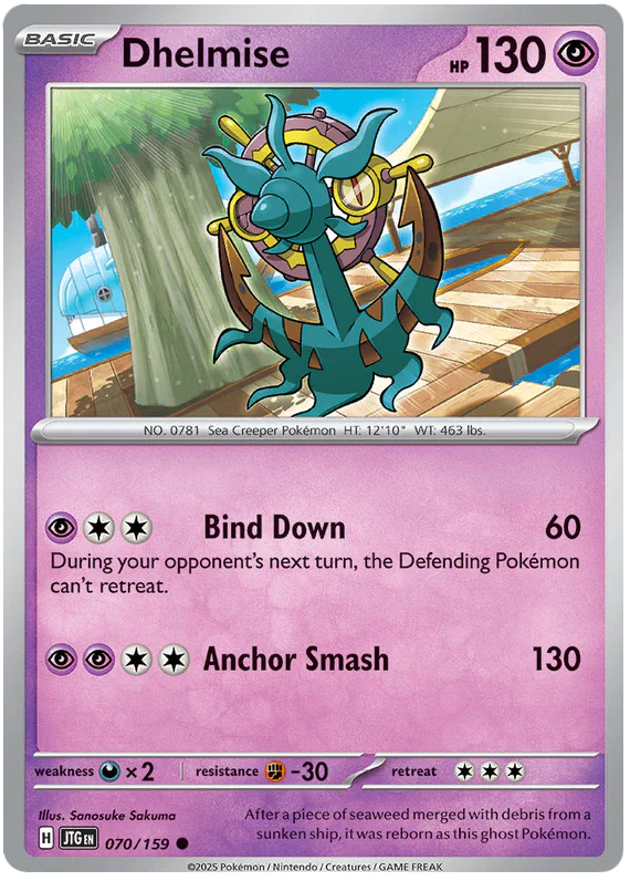 Dhelmise 070/159 Common Pokemon Card (Scarlet & Violet Journey Together)