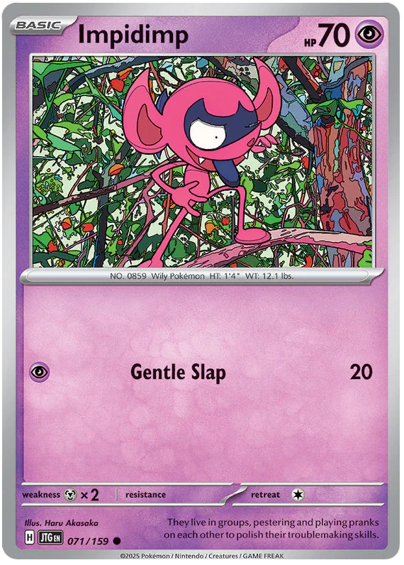 Impidimp 071/159 Common Pokemon Card (Scarlet & Violet Journey Together)