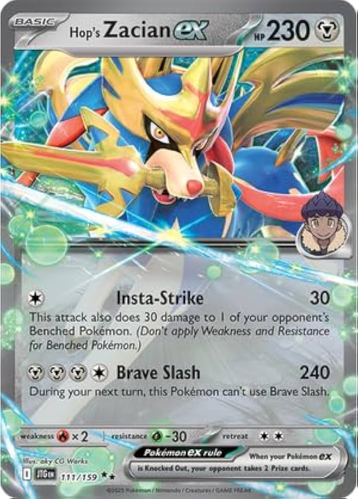 Hop's Zacian ex 111/159 Double Rare Pokemon Card (Scarlet & Violet Journey Together)