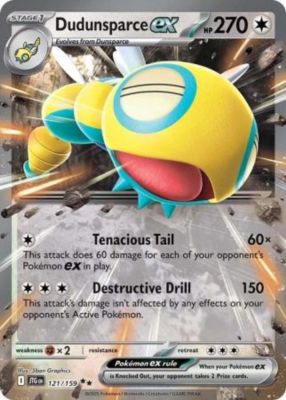 Dudunsparce ex 121/159 Double Rare Pokemon Card (Scarlet & Violet Journey Together)