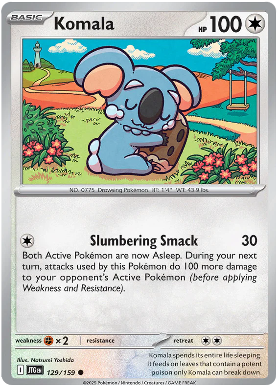 Komala 129/159 Common Pokemon Card (Scarlet & Violet Journey Together)