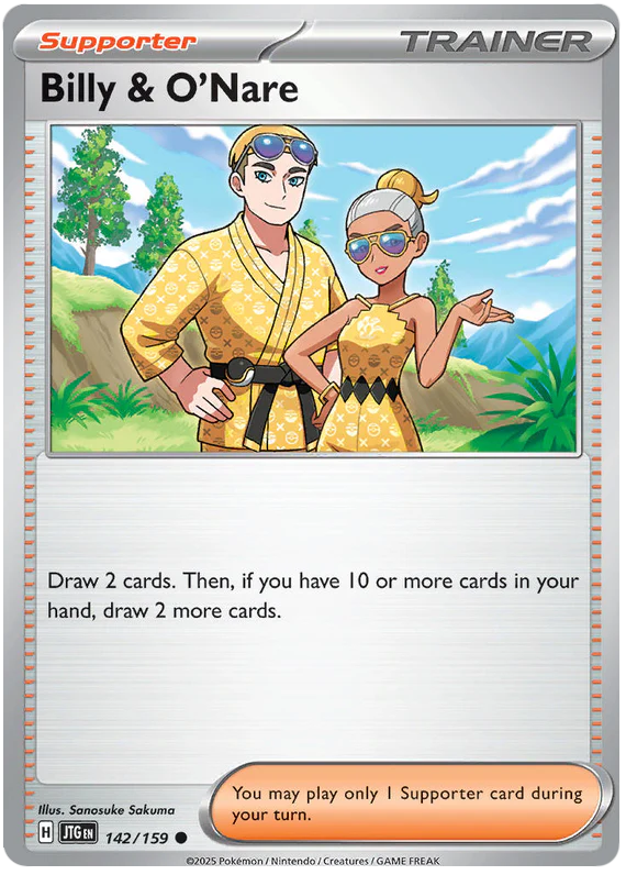 Billy & O'Nare 142/159 Common Pokemon Card (Scarlet & Violet Journey Together)