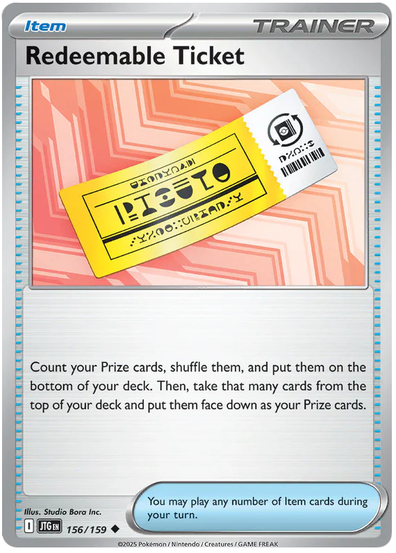 Redeemable Ticket 156/159 Uncommon Pokemon Card (Scarlet & Violet Journey Together)