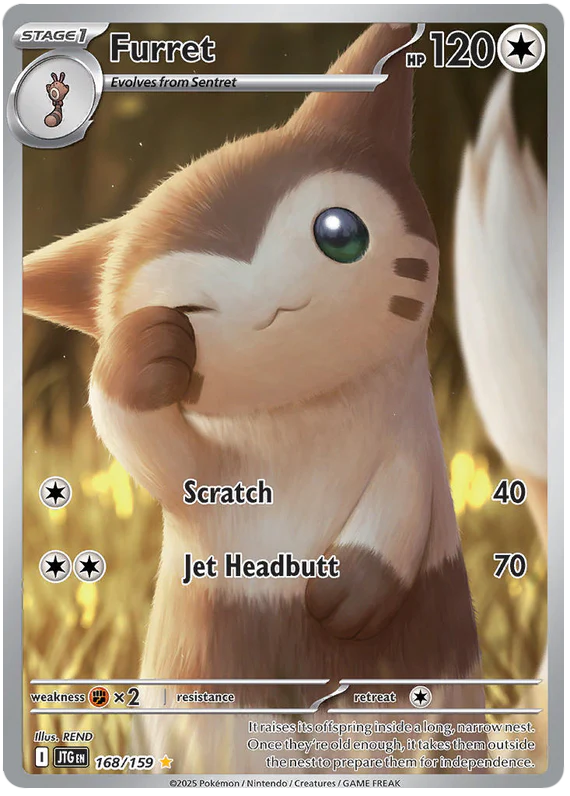 Furret 168/159 Illustration Rare Pokemon Card (Scarlet & Violet Journey Together)