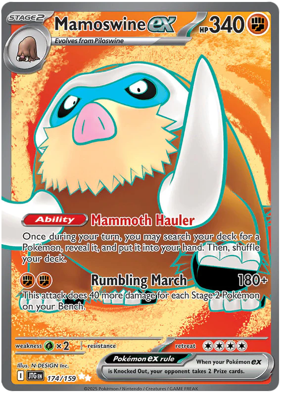 Mamoswine ex 174/159 Ultra Rare Pokemon Card (Scarlet & Violet Journey Together)