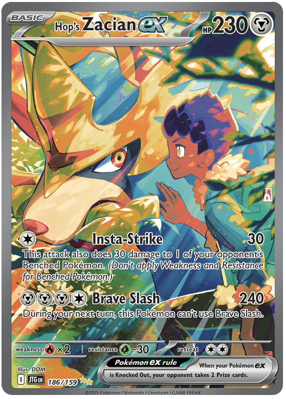 Hop's Zacian ex 186/159 Special Illustration Rare Pokemon Card (Scarlet & Violet Journey Together)