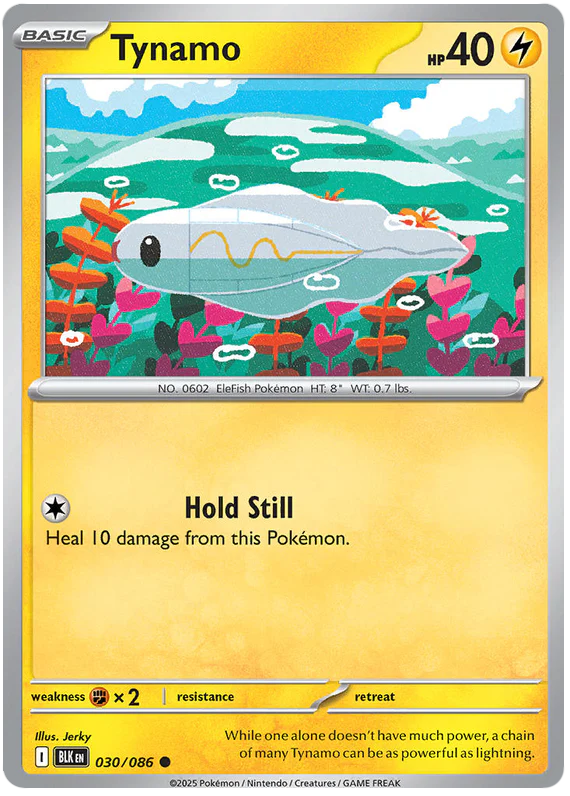 Tynamo 030/086 Common Pokemon Card (Scarlet & Violet Black Bolt)