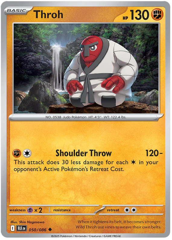 Throh 050/086 Uncommon Pokemon Card (Scarlet & Violet Black Bolt)