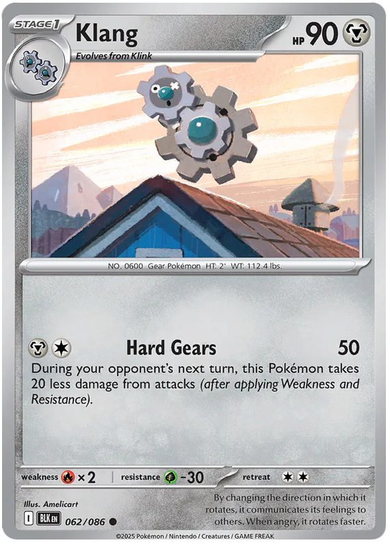 Klang 062/086 Common Pokemon Card (Scarlet & Violet Black Bolt)