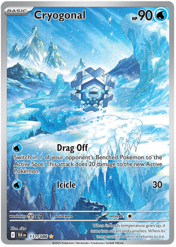 Cryogonal 111/086 Illustration Rare Pokemon Card (Scarlet & Violet Black Bolt)