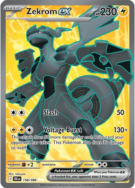 Zekrom ex 158/086 Ultra Rare Pokemon Card (Scarlet & Violet Black Bolt)