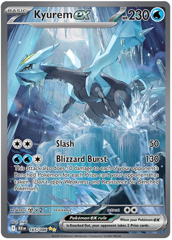 Kyurem ex 165/086 Special Illustration Rare Pokemon Card (Scarlet & Violet Black Bolt)