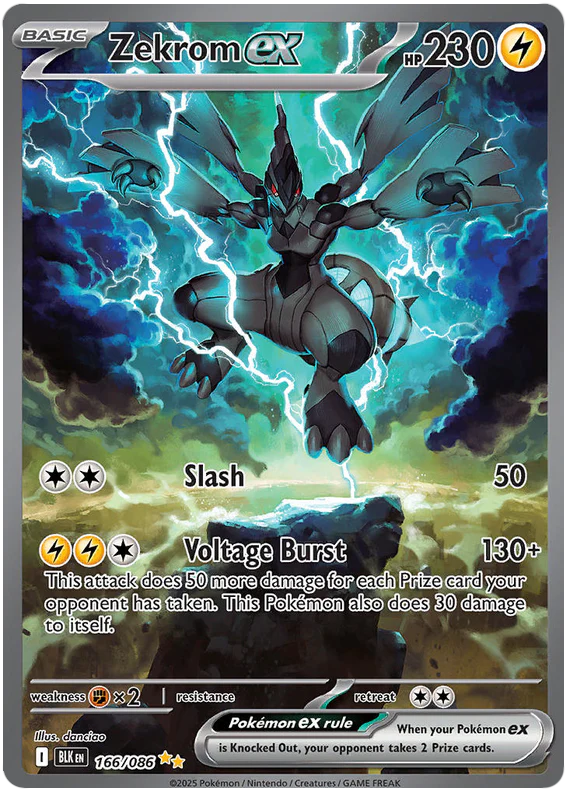 Zekrom ex 166/086 Special Illustration Rare Pokemon Card (Scarlet & Violet Black Bolt)