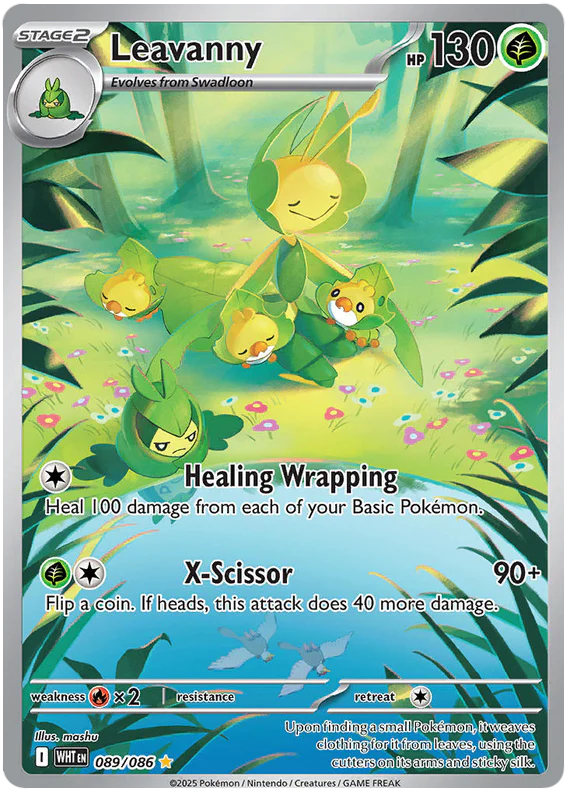 Leavanny 089/086 Illustration Rare Pokemon Card (Scarlet & Violet White Flare)