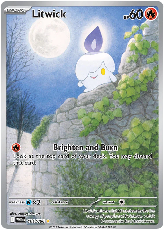Litwick 101/086 Illustration Rare Pokemon Card (Scarlet & Violet White Flare)