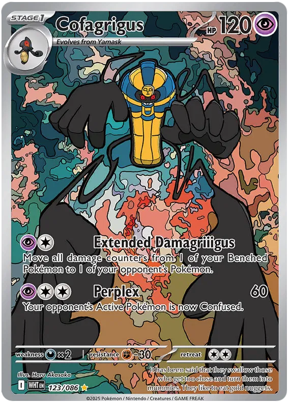Cofagrigus 123/086 Illustration Rare Pokemon Card (Scarlet & Violet White Flare)