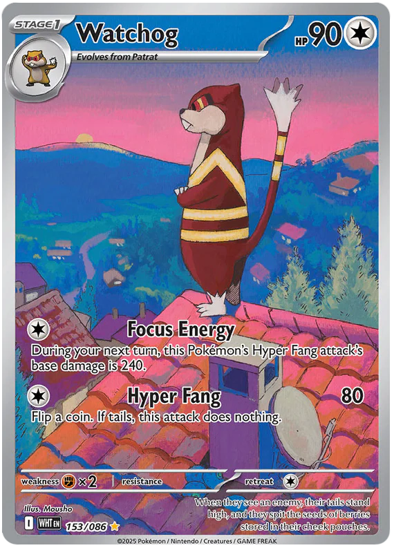 Watchog 153/086 Illustration Rare Pokemon Card (Scarlet & Violet White Flare)