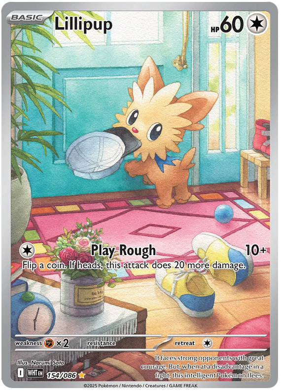 Lillipup 154/086 Illustration Rare Pokemon Card (Scarlet & Violet White Flare)