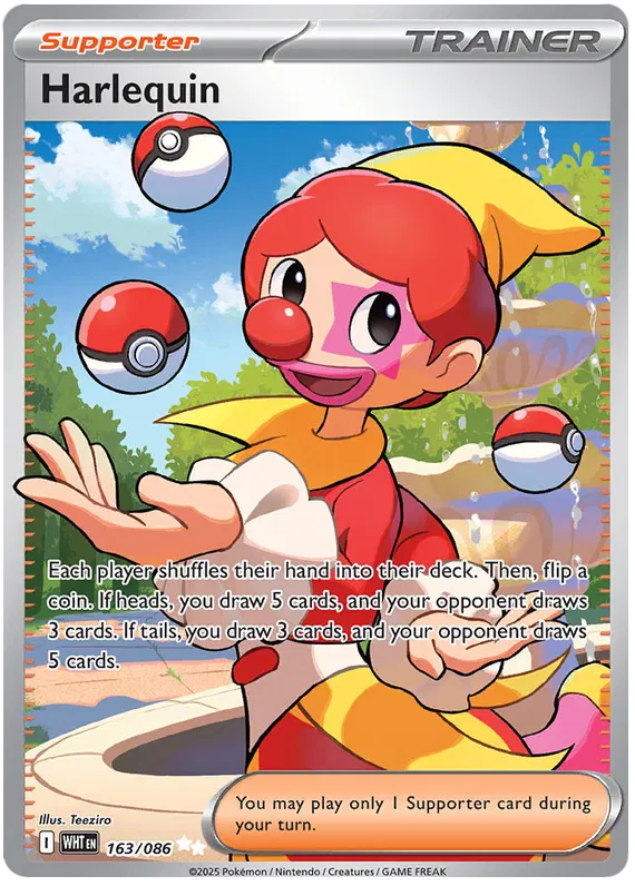 Harlequin 163/086 Ultra Rare Pokemon Card (Scarlet & Violet White Flare)
