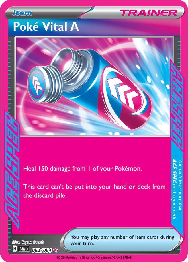 Poke Vital A 062/064 ACE SPEC Rare Pokemon Card (SV Shrouded Fable)