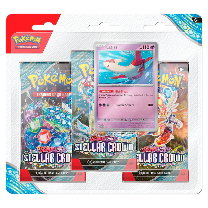 Pokemon TCG - Scarlet & Violet - Stellar Crown - Three-Booster Pack Blister - Latias