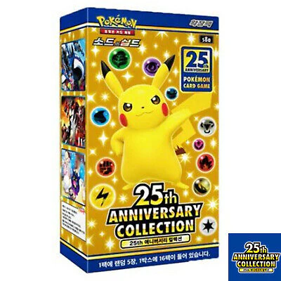 Pokemon TCG 25th Anniversary Collection Korean Booster Box (16 Booster Packs)