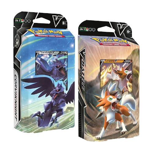 Pokemon TCG Lycanroc V & Corviknight V Bundle of 2 Individual Decks
