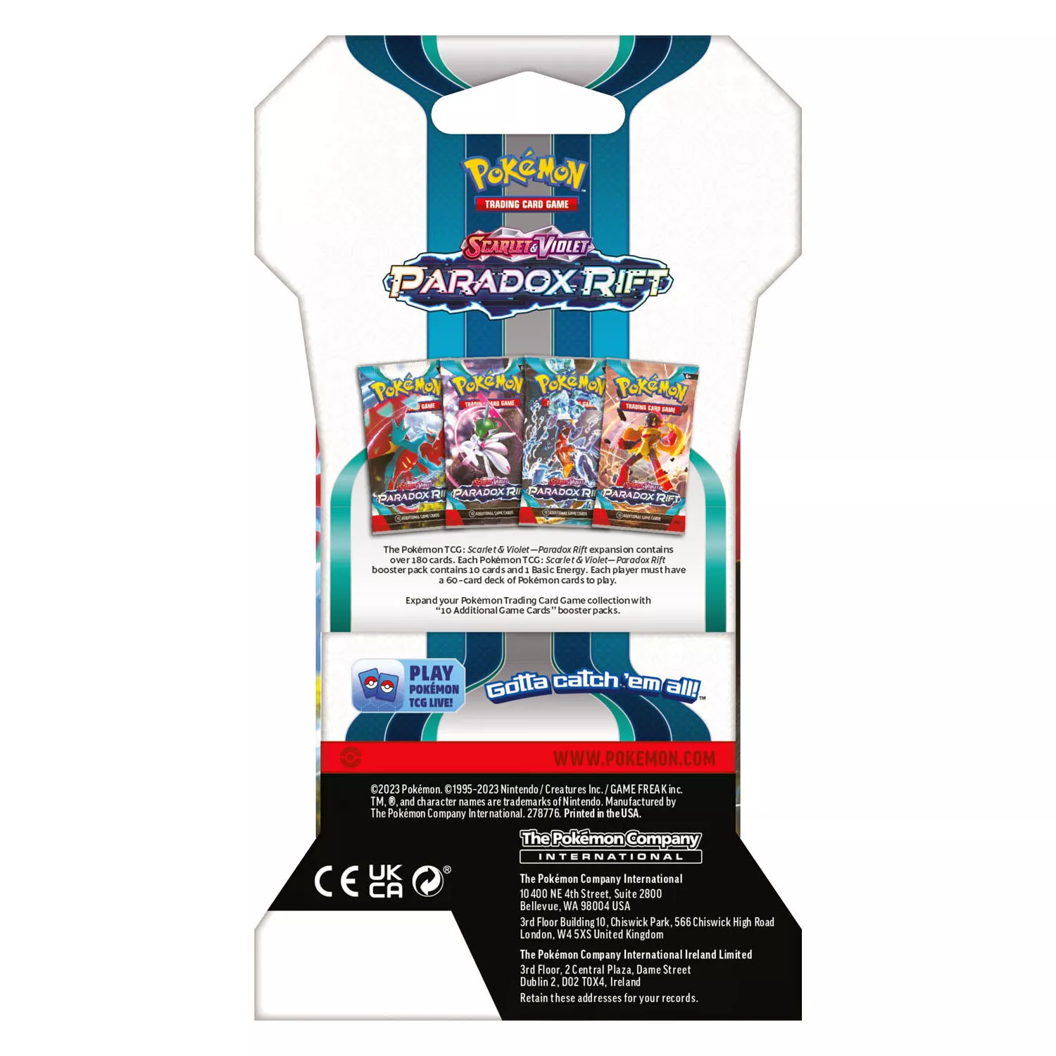 Pokemon TCG Paradox Rift Sleeved Booster Pack (Random Artwork) - Image 4