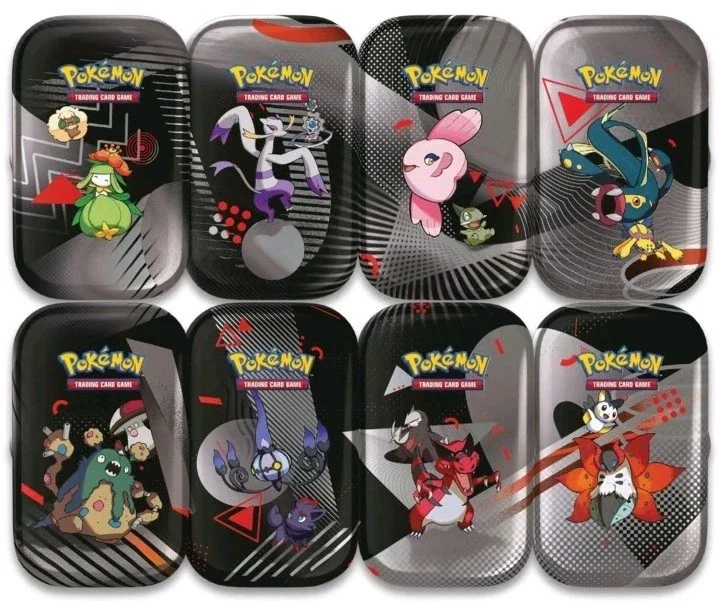 Pokemon TCG Scarlet & Violet Black Bolt & White Flare Unova Mini Tins (Set of 8)