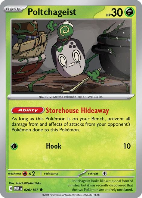Poltchageist 020/167 Common Pokemon Card (SV Twilight Masquerade)