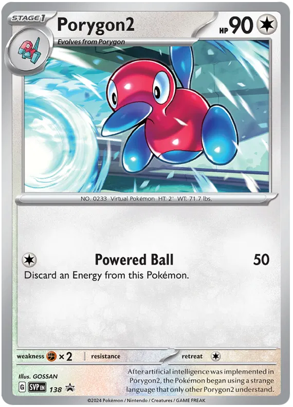 Porygon2 SVP138 Pokemon Promo Card (SV Promo Series)