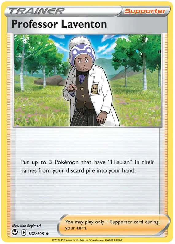 Professor Laventon 162/195 Uncommon Pokemon Card (SWSH Silver Tempest)