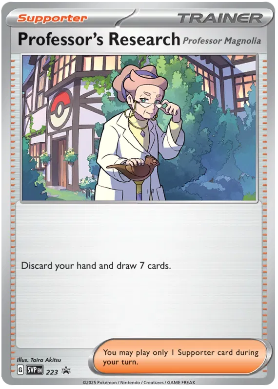 Professor's Research [Professor Magnolia] SVP223 Pokemon Promo Card (SV Promo Series)