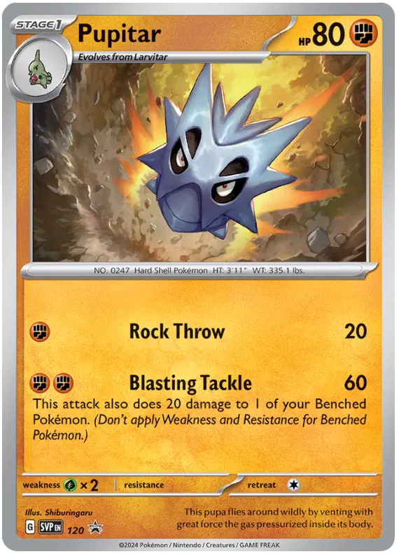 Pupitar SVP120 Pokemon Promo Card (SV Promo Series)