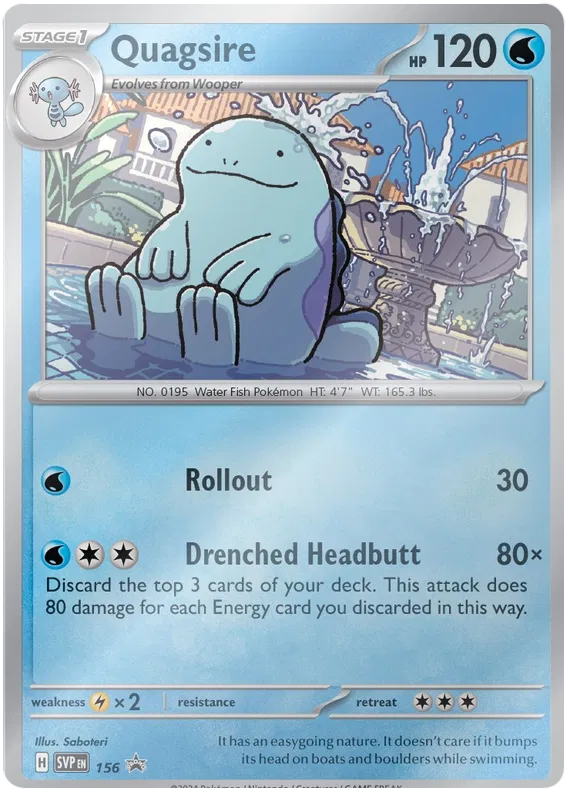 Quagsire SVP156 Pokemon Promo Card (SV Promo Series)