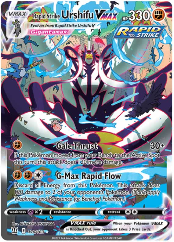 Rapid Strike Urshifu VMAX 170/163 Secret Rare Pokemon Card (Battle Styles)