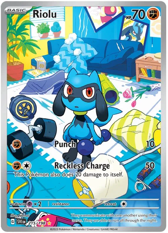 Riolu 215/198 Illustration Rare Pokemon Card (Scarlet & Violet Base)