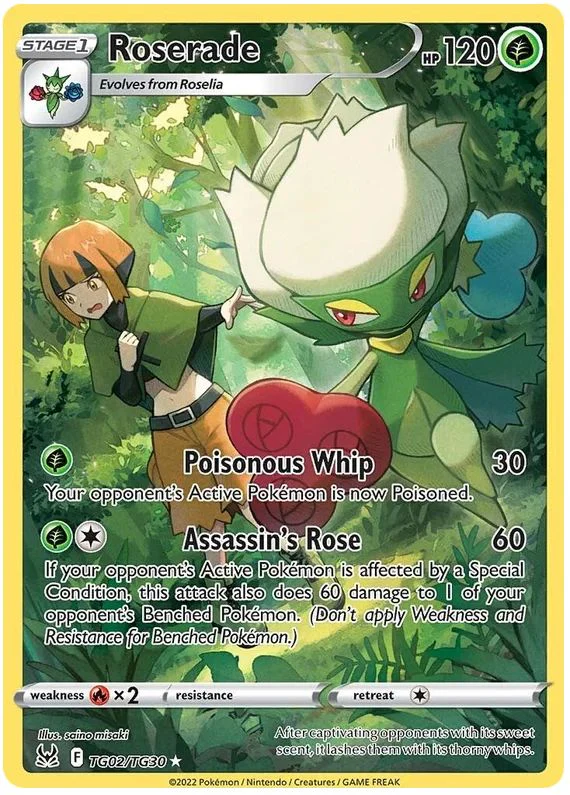 Roserade TG02/TG30 Rare Holo (Lost Origin Trainer Gallery)